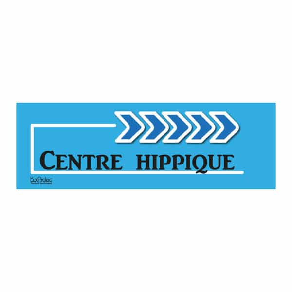 Flèche "Centre Hippique" - bleu - droite