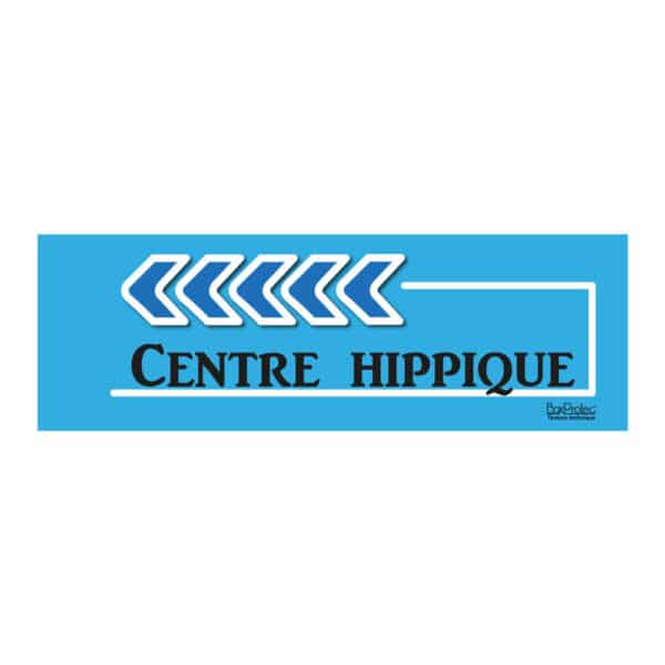 Flèche "Centre Hippique" - bleu - gauche