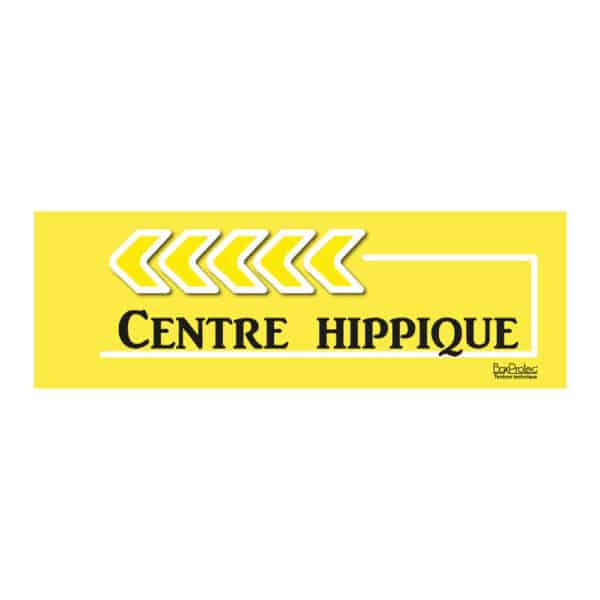 Flèche "Centre Hippique" - jaune - gauche Flèche "Centre Hippique" - jaune - gauche