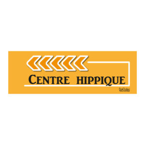 Flèche "Centre Hippique" - orange - gauche