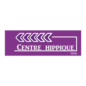 Flèche "Centre Hippique" - violet - gauche
