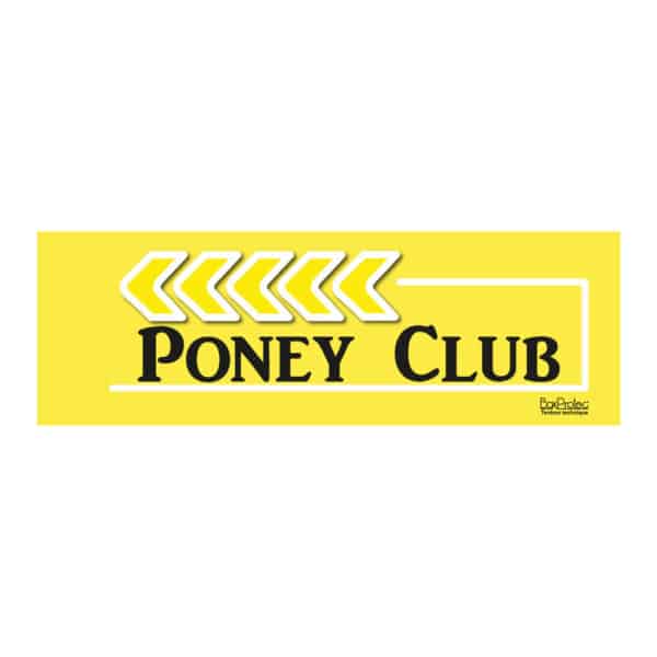 Flèche "Poney Club" - jaune - gauche