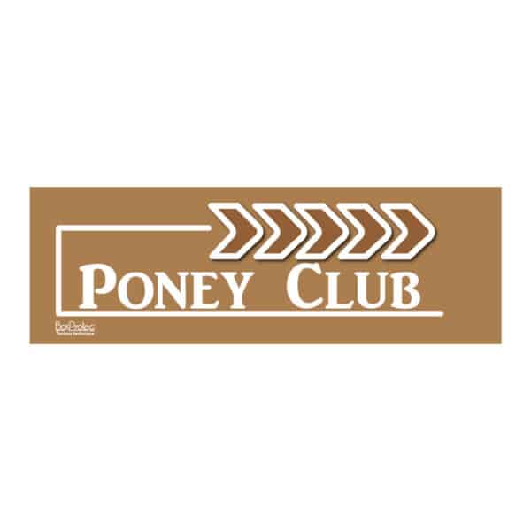 Flèche "Poney Club" - marron - droite