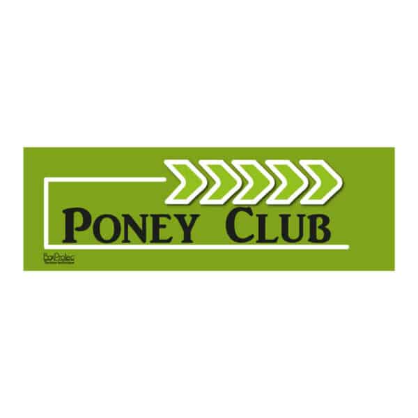 Flèche "Poney Club" - vert - droite