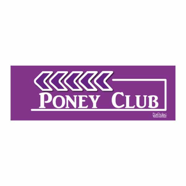 Flèche "Poney Club" - violet - gauche