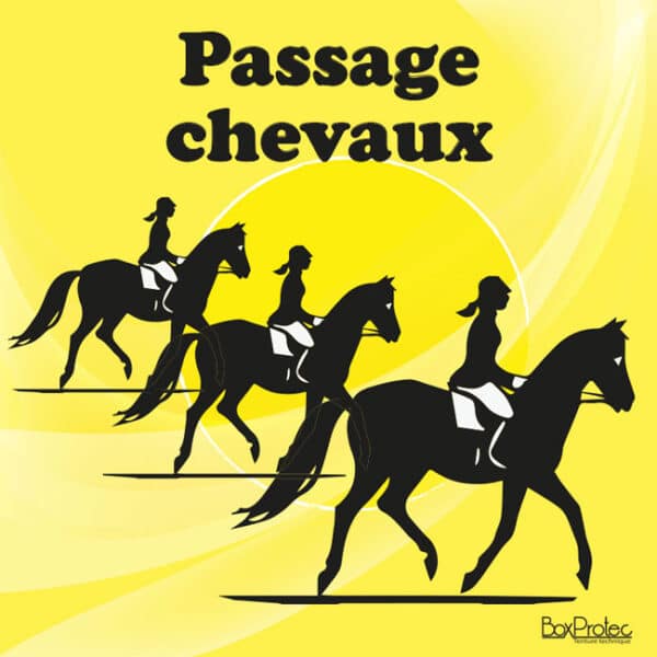 Panneau “Passage de chevaux” - jaune