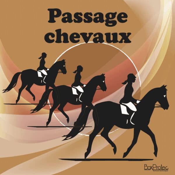 Panneau “Passage de chevaux” - marron