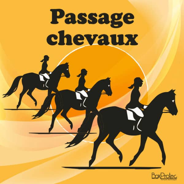 Panneau “Passage de chevaux” - orange