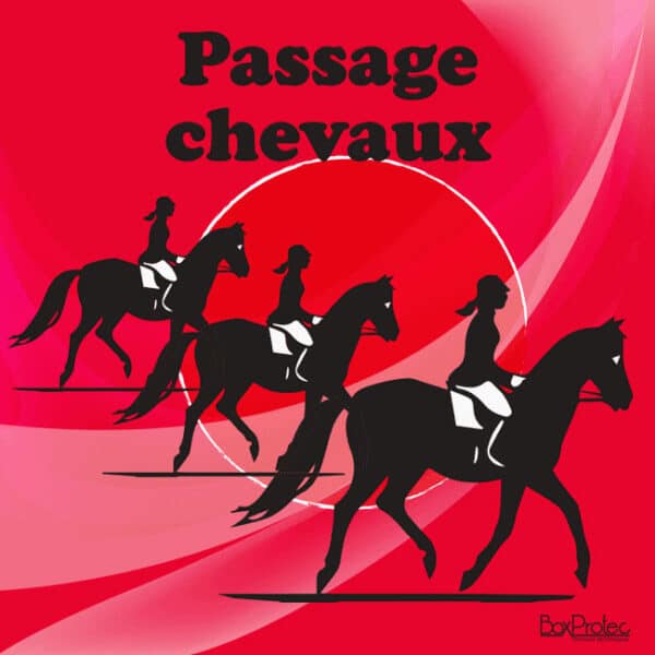 Panneau “Passage de chevaux” - rouge