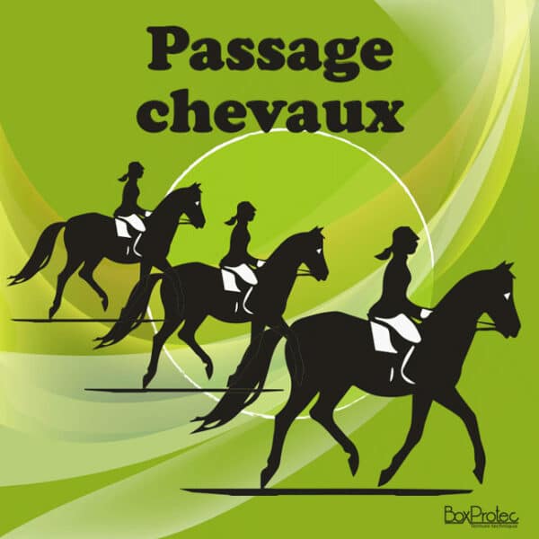 Panneau “Passage de chevaux” - vert