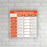 Planning d’alimentation - Orange