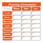 Planning d’alimentation - Orange