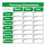 Planning d’alimentation - Vert