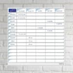 Planning d’alimentation vierge -Bleu