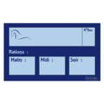 Plaque de ration effaçable - Bleu marine