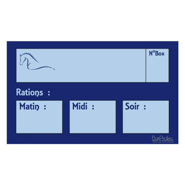 Plaque de ration effaçable - Bleu marine