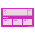 Plaque de ration effaçable - Fushia