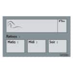 Plaque de ration effaçable - Gris