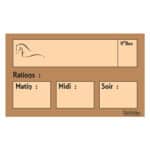 Plaque de ration effaçable - Marron