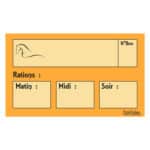 Plaque de ration effaçable - Orange