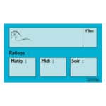 Plaque de ration effaçable - Turquoise