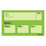 Plaque de ration effaçable - Vert