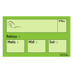 Plaque de ration effaçable - Vert