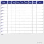 Planning de semaine + notes - Bleu