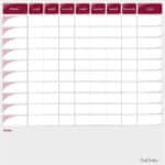 Planning de semaine + notes - Bordeaux