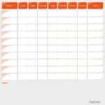 Planning de semaine + notes - Orange