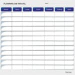 Planning de travail journalier - Bleu