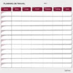 Planning de travail journalier - Bordeaux