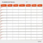 Planning de travail journalier - Orange