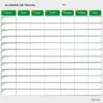Planning de travail journalier - Vert