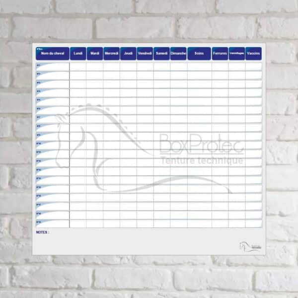 Planning de semaine soins et vaccins