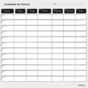 Planning de travail journalier - Noir