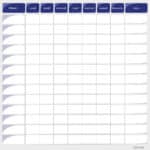 Planning de travail semaine - Bleu