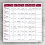 Planning de travail semaine