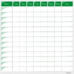 Planning de travail semaine - Vert