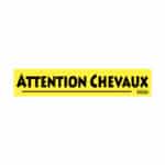 Autocollant "Attention Chevaux" - Jaune
