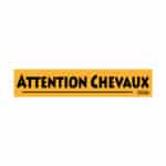 Autocollant "Attention Chevaux" - Orange