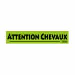 Autocollant "Attention Chevaux" - Vert
