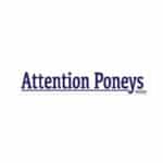 Autocollant “Attention poneys” - blanc