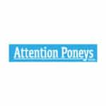 Autocollant “Attention poneys” - bleu