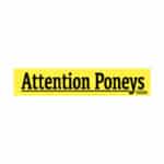Autocollant “Attention poneys” - jaune