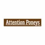 Autocollant “Attention poneys” - marron