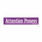 Autocollant “Attention poneys” - violet