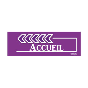 Flèche “Accueil” - Violet