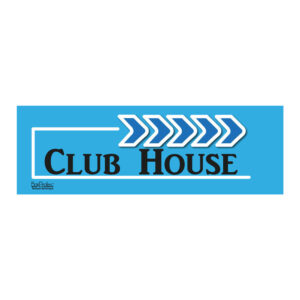 Flèche "Club House" - bleu - droite
