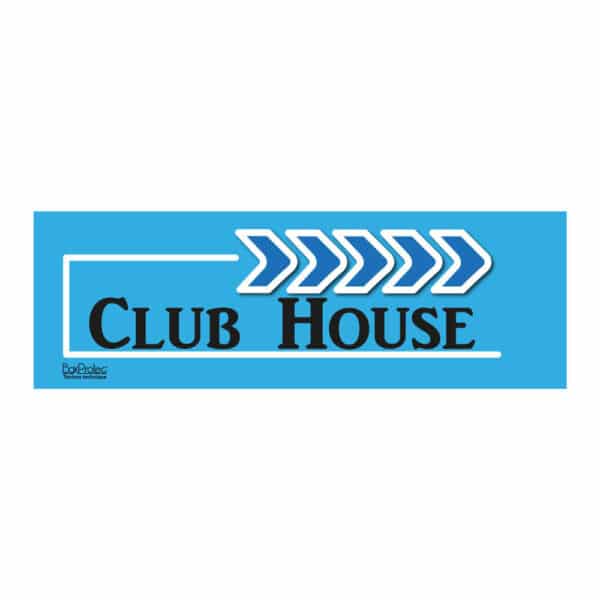 Flèche "Club House" - bleu - droite